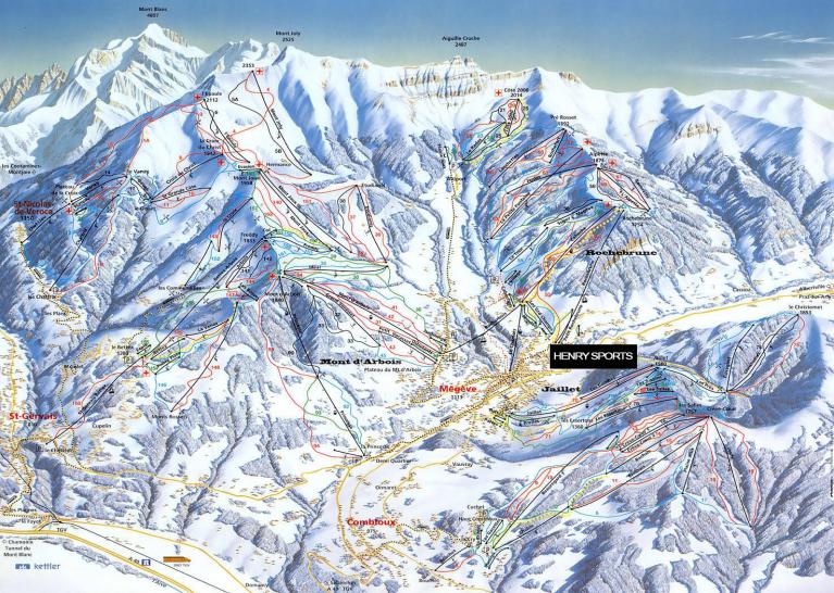 plan pistes ski megeve